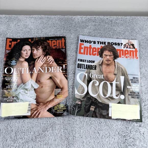 Other - Entertainment Weekly OUTLANDER Sam Heughan Caitriona Balfe MAR 2016 & OCT 2016